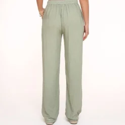 Olivia & Kate Broeken-Army Groene Linnen Viscose-Broek