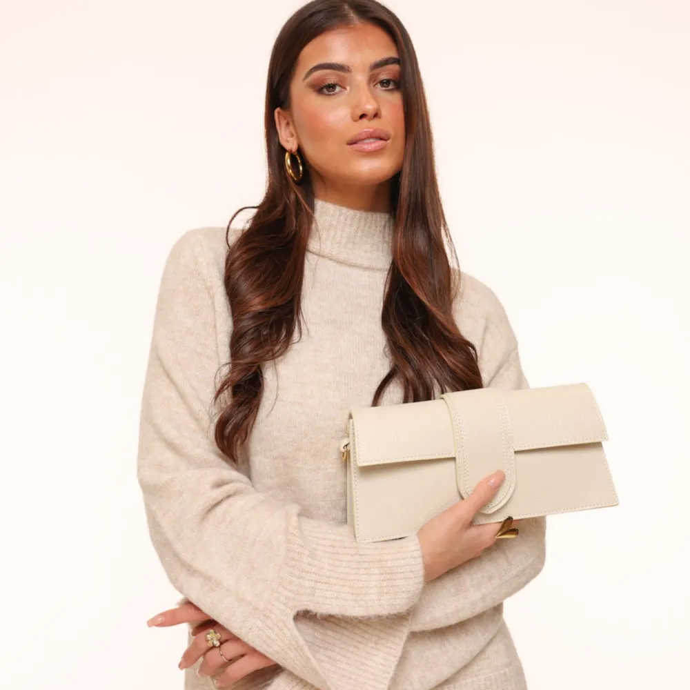 Olivia & Kate Truien-Beige Gebreide Oversized-Trui