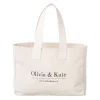 Olivia & Kate Tassen-Beige Grote Canvas-Tas