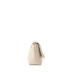 Olivia & Kate Tassen-Beige Leren Horizontale Puffy-Tas