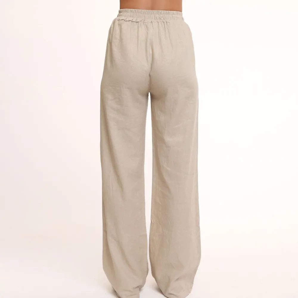Olivia & Kate Broeken-Beige Tall Linnen-Broek
