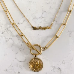 Olivia & Kate Kettingen-Coin Chain Golden-Necklace