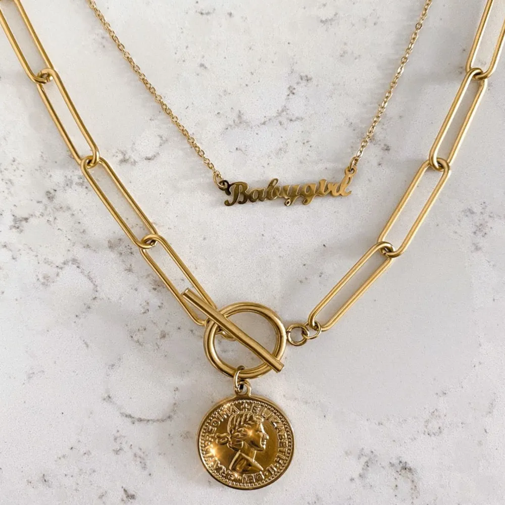 Olivia & Kate Kettingen-Coin Chain Golden-Necklace