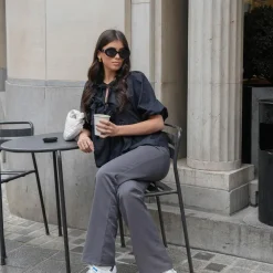 Olivia & Kate Broeken-Donkergrijze Basic-Pantalon