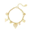 Olivia & Kate Armbanden-Gouden Dubbele Bedels Schakel-Armband
