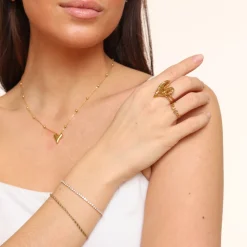 Olivia & Kate Armbanden-Gouden Glitter Stenen-Armband