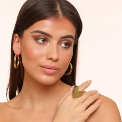 Olivia & Kate Ringen-Gouden Grote Statement Hart-Ring