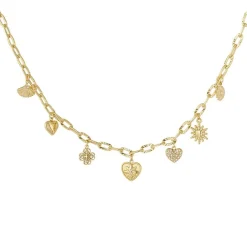 Olivia & Kate Kettingen-Gouden Kleine Bedels Schakel-Ketting