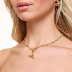 Olivia & Kate Kettingen-Gouden Kleine Statement Hartje-Ketting