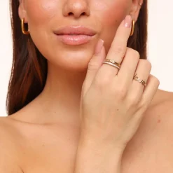 Olivia & Kate Ringen-Gouden Love Schakel-Ring