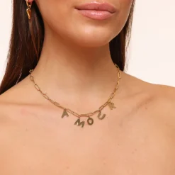 Olivia & Kate Kettingen-Gouden Schakel Amour-Ketting