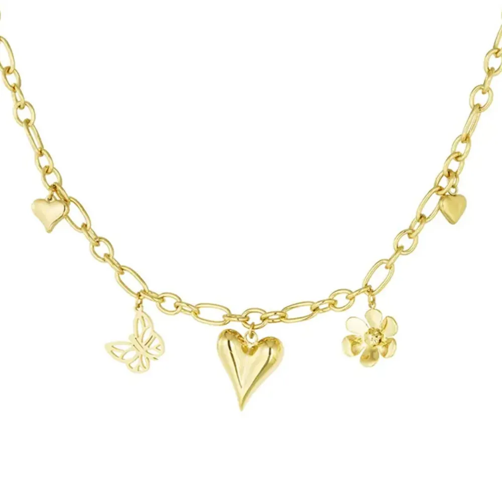 Olivia & Kate Kettingen-Gouden Statement Bedels Schakel-Ketting