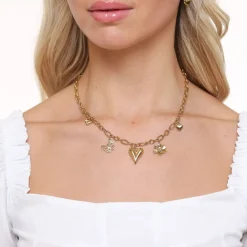 Olivia & Kate Kettingen-Gouden Statement Bedels Schakel-Ketting