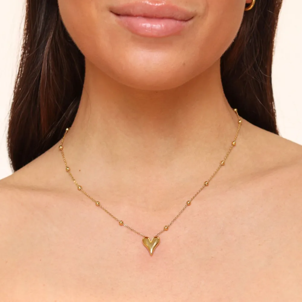 Olivia & Kate Kettingen-Gouden Statement Hartjes-Ketting
