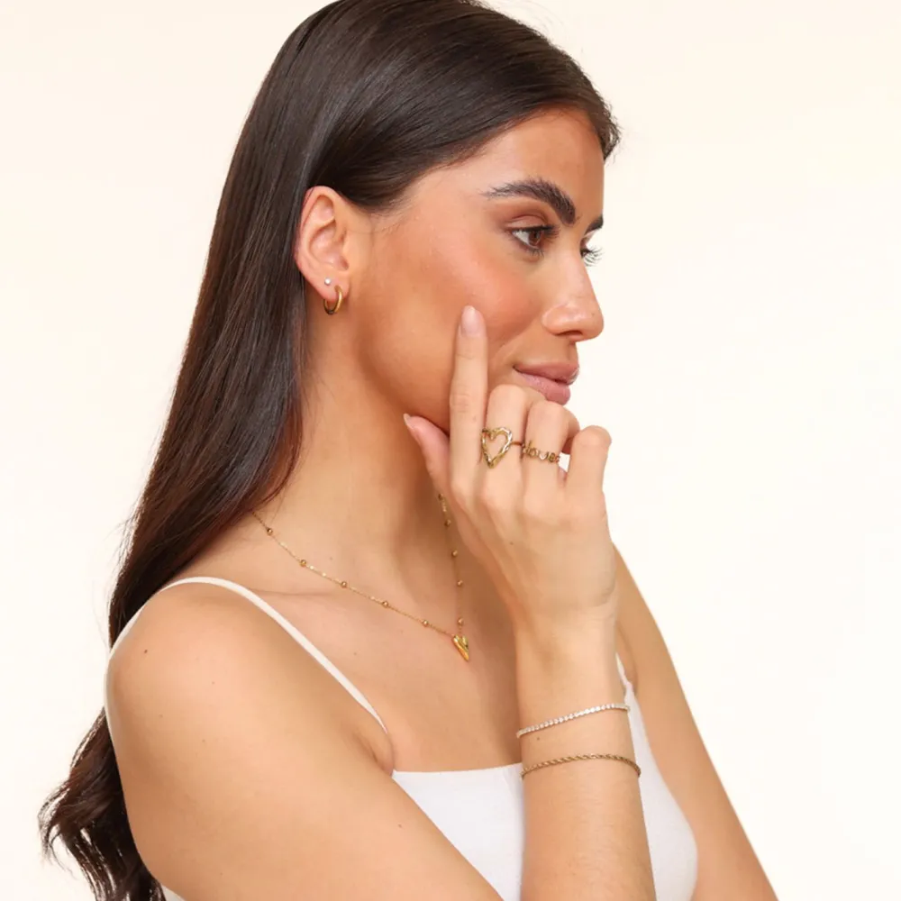 Olivia & Kate Kettingen-Gouden Statement Hartjes-Ketting