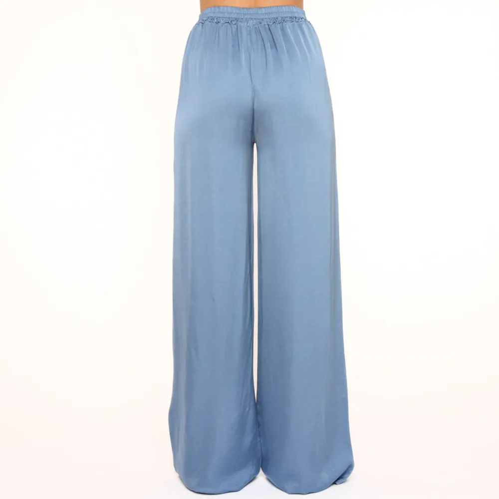Olivia & Kate Broeken-Jeans Blauwe Tall Satijnen-Broek