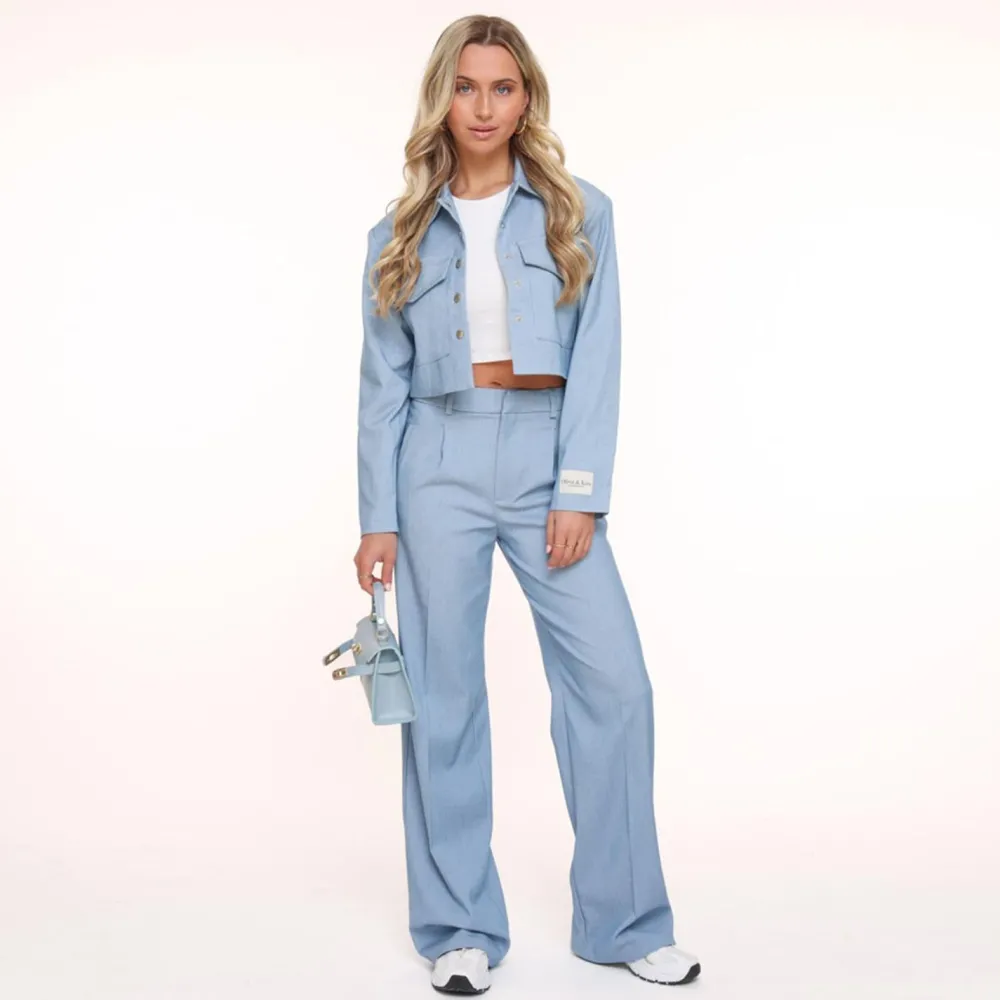 Olivia & Kate Broeken-Jeansblauwe Studio-Pantalon