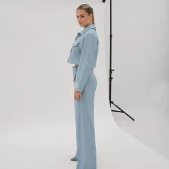 Olivia & Kate Broeken-Jeansblauwe Studio-Pantalon