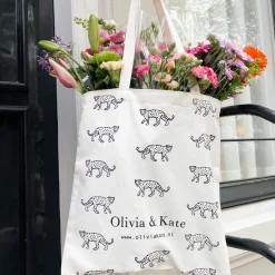 Olivia & Kate Tassen-Leopards-Canvas Bag