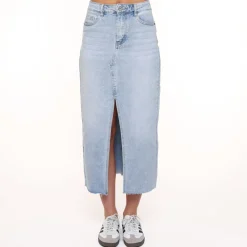 Olivia & Kate Rokken-Lichtblauwe Denim Split-Rok