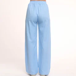 Olivia & Kate Broeken-Lichtblauwe Tall Linnen-Broek