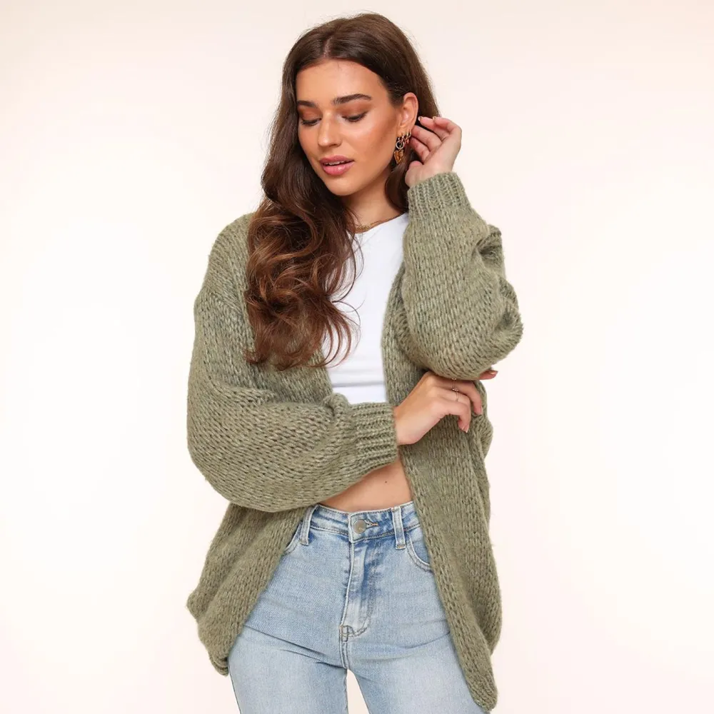 Olivia & Kate Vesten-Lichte Army Groene Wollen-Vest