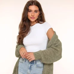 Olivia & Kate Vesten-Lichte Army Groene Wollen-Vest