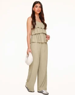 Olivia & Kate Sets-Lichtgroene Plisse Zomer-Set