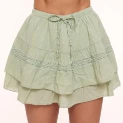 Olivia & Kate Skorts-Lichtgroene Ruffel Details-Skort
