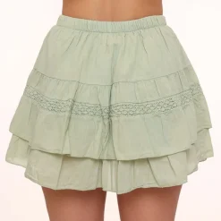 Olivia & Kate Skorts-Lichtgroene Ruffel Details-Skort