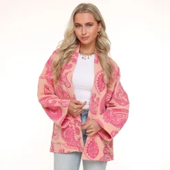 Olivia & Kate Vesten-Lichtroze Print Ls-Jasje