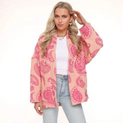 Olivia & Kate Vesten-Lichtroze Print Ls-Jasje