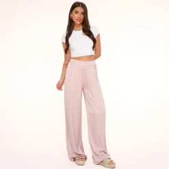 Olivia & Kate Broeken-Lichtroze Tall Satijnen-Broek