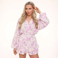 Olivia & Kate Playsuits-Lila Bloemenprint-Playsuit