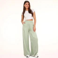Olivia & Kate Broeken-Mintgroene Tall Satijnen-Broek