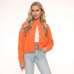Olivia & Kate Vesten-Oranje Basic Gebreide-Vest