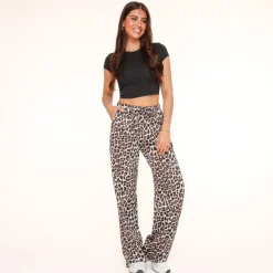Olivia & Kate Broeken-Panterprint Tall Loszittende-Broek