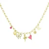 Olivia & Kate Kettingen-Roze Details Ronde Schakel-Ketting