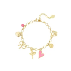 Olivia & Kate Armbanden-Roze Details Ronde Schakel-Armband