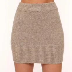 Olivia & Kate Rokken-Taupe Gebreide-Rok