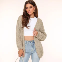 Olivia & Kate Vesten-Taupe Wollen-Vest