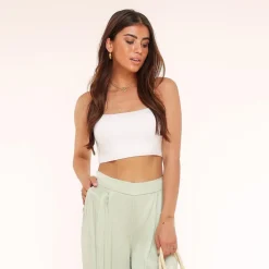 Olivia & Kate Tops-Witte Basic Bandeau-Top