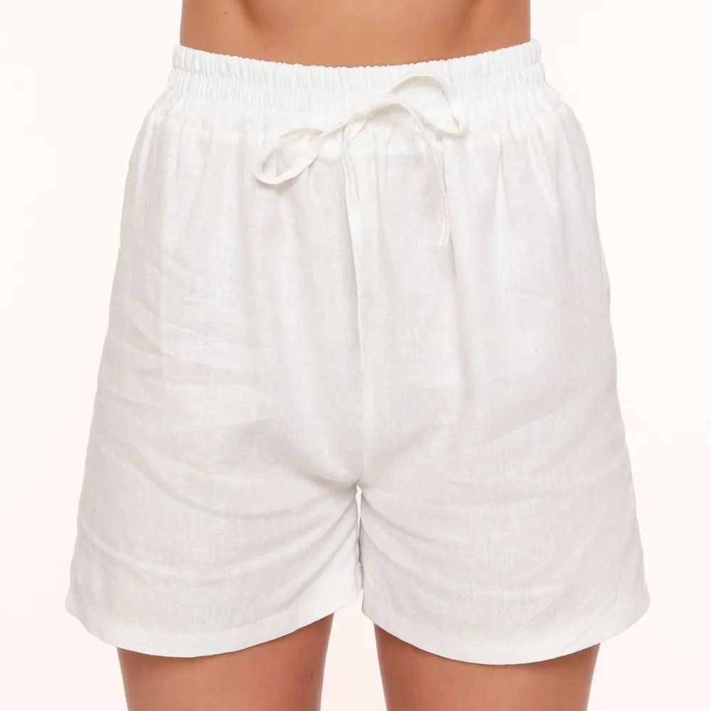 Olivia & Kate Broeken-Witte Linnen-Short