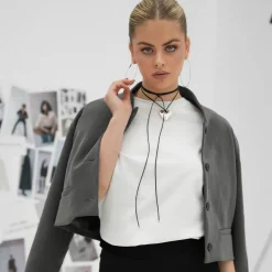 Olivia & Kate Tops-Witte Oversized Basic Ss-T-Shirt
