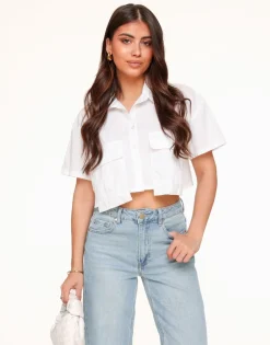 Olivia & Kate Tops-Witte Ss-Blouse