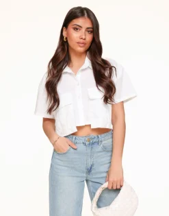 Olivia & Kate Tops-Witte Ss-Blouse