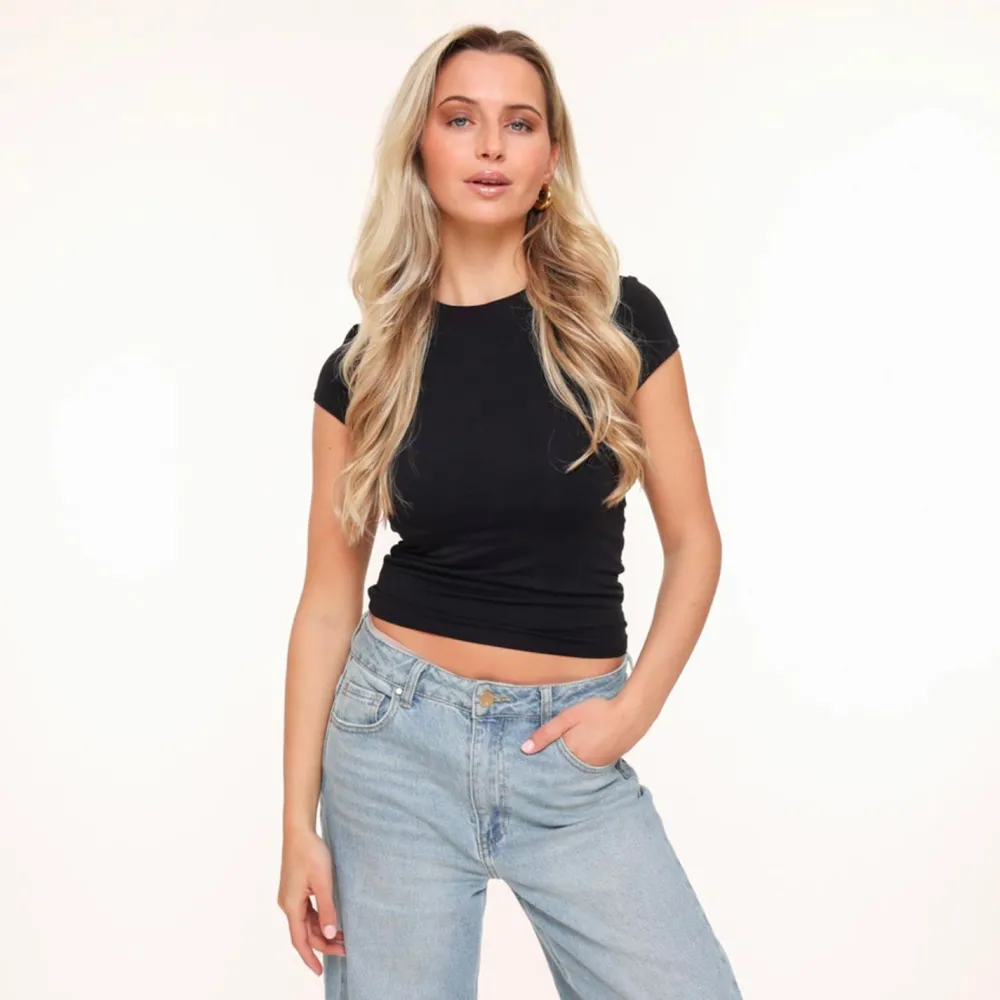 Olivia & Kate Tops-Zwarte Basic Ss-Top
