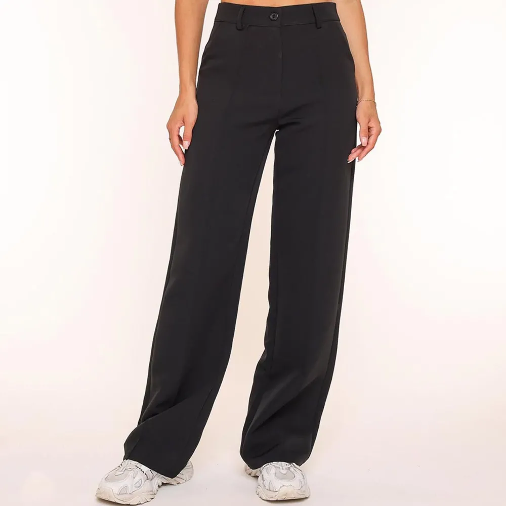 Olivia & Kate Broeken-Zwarte Basic Wijde-Pantalon