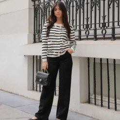 Olivia & Kate Broeken-Zwarte Basic Wijde-Pantalon