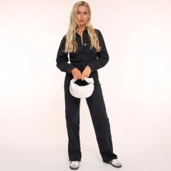 Olivia & Kate Jumpsuits-Zwarte Denim Ls-Jumpsuit